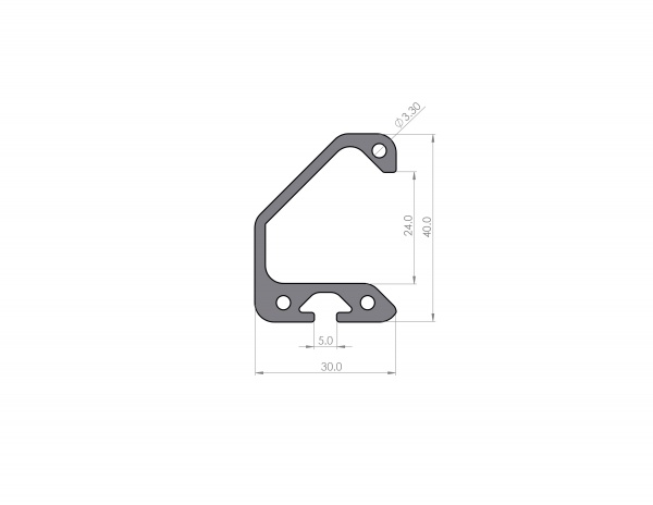 Handle strip profile groove 6 I-type